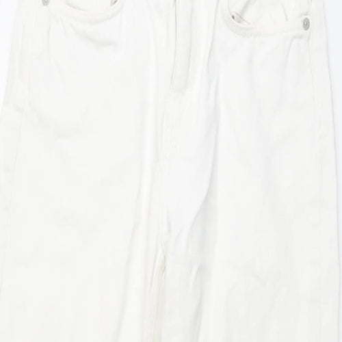 Weekday Womens Ivory Cotton Straight Jeans Size 25 in L28 in Regular Button