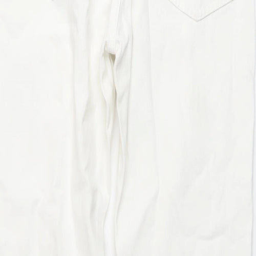 Weekday Womens Ivory Cotton Straight Jeans Size 25 in L28 in Regular Button