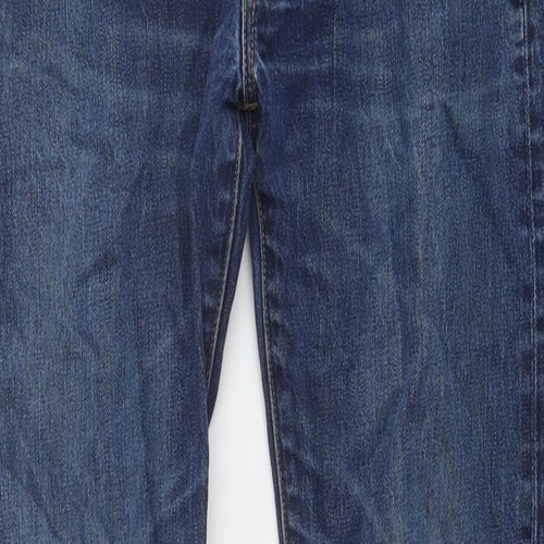 Levi's Mens Blue Cotton Straight Jeans Size 34 in L32 in Regular Button