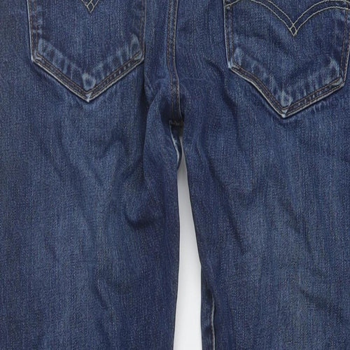 Levi's Mens Blue Cotton Straight Jeans Size 34 in L32 in Regular Button