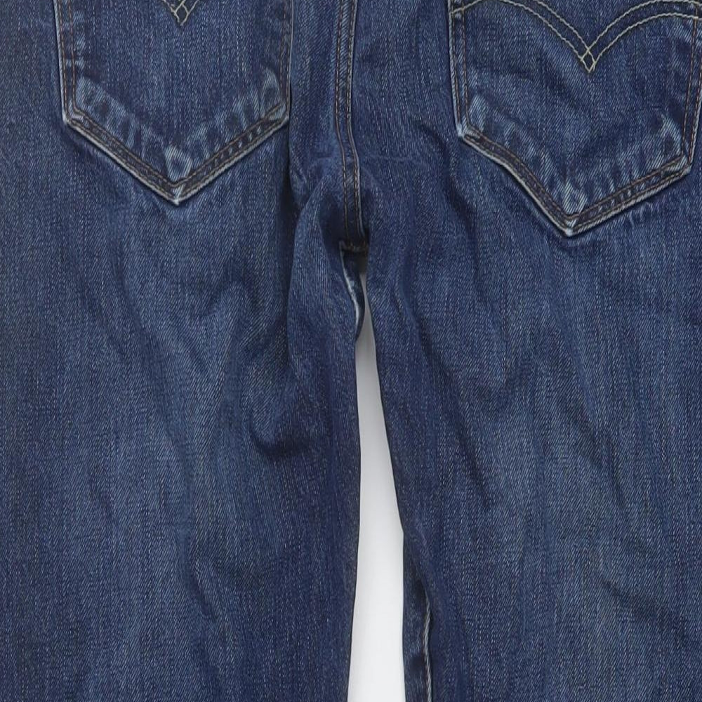 Levi's Mens Blue Cotton Straight Jeans Size 34 in L32 in Regular Button