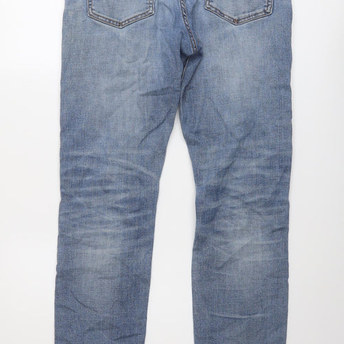 Gap Mens Blue Cotton Straight Jeans Size 31 in L32 in Slim Button