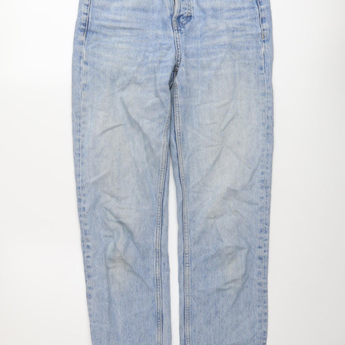 Topshop Womens Blue Cotton Mom Jeans Size 25 in L26 in Regular Button