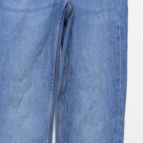 Zara Womens Blue Cotton Skinny Jeans Size 8 L27 in Regular Button