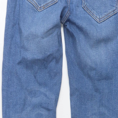 Zara Womens Blue Cotton Skinny Jeans Size 8 L27 in Regular Button