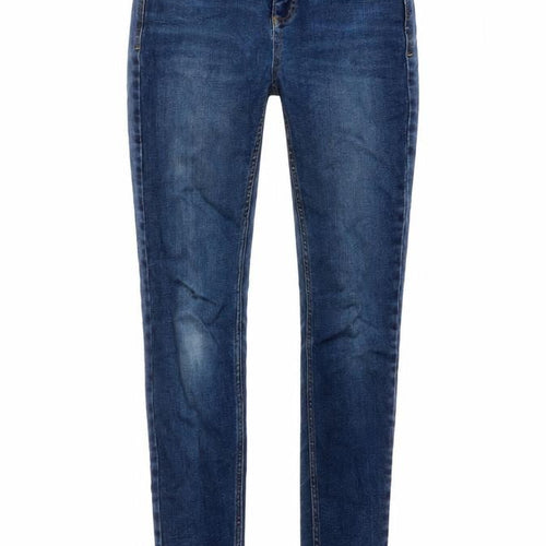 Zara Womens Blue Cotton Skinny Jeans Size 8 L27 in Regular Button