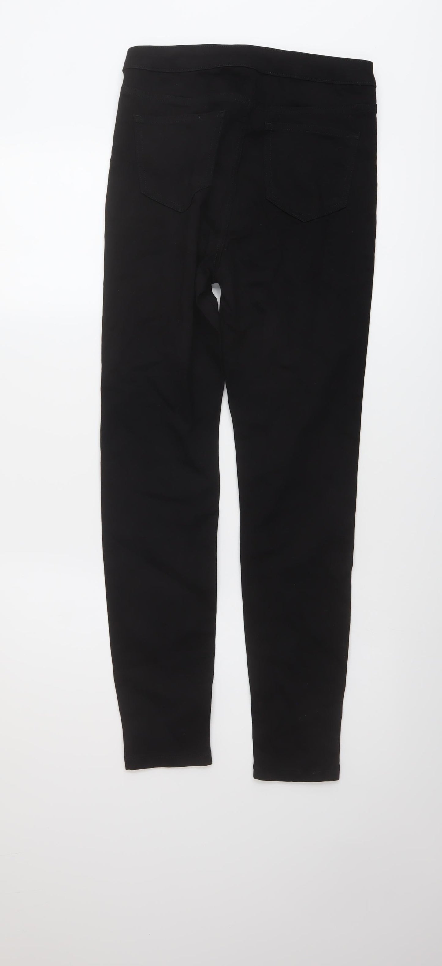 Marks and Spencer Womens Black Cotton Skinny Jeans Size 10 L27 in Regular Button