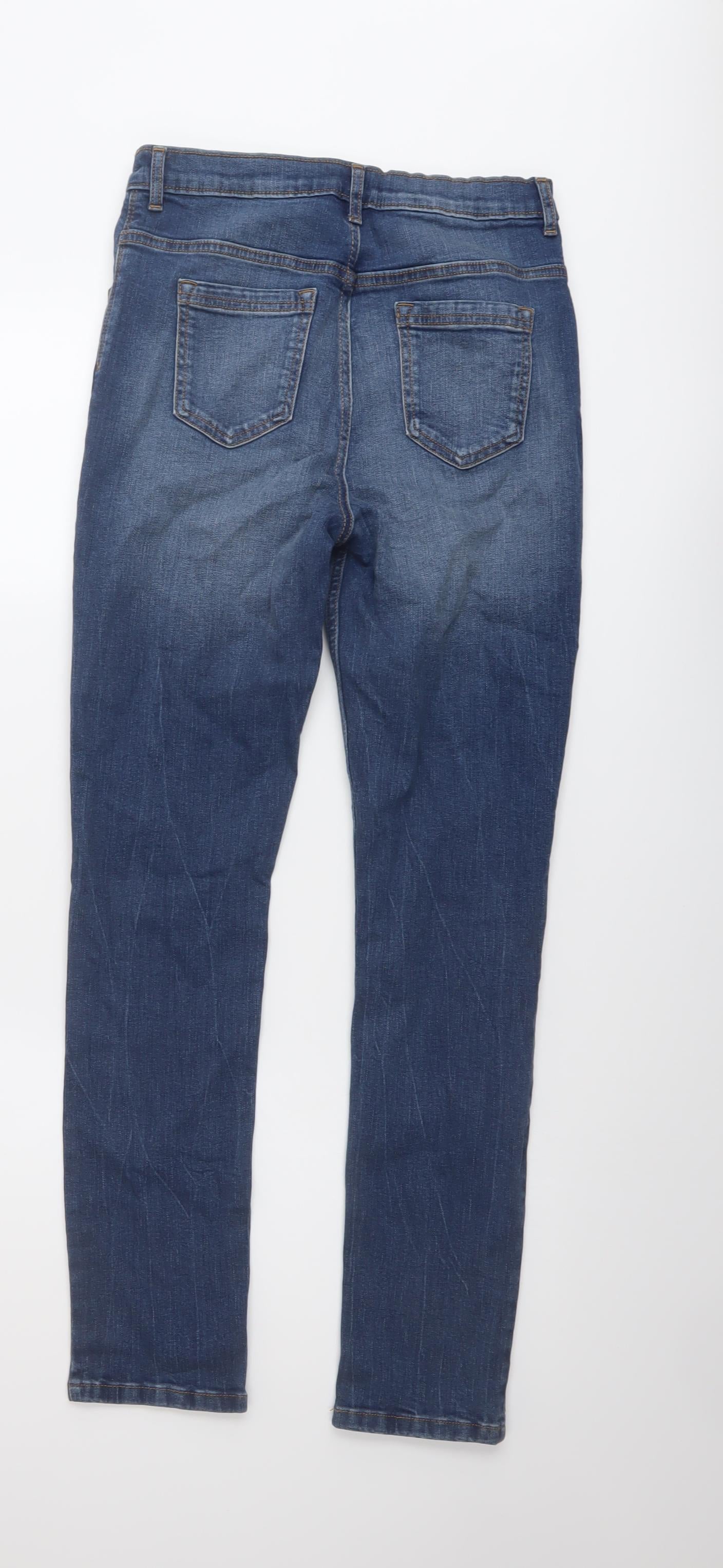 TU Boys Blue Cotton Skinny Jeans Size 14 Years Regular Button
