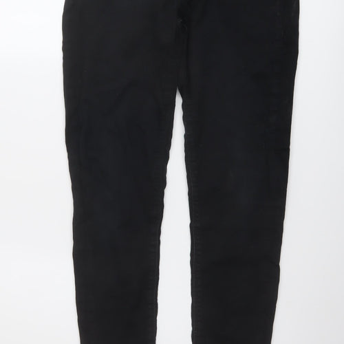 Warehouse Womens Black Cotton Skinny Jeans Size 10 L29 in Regular Button