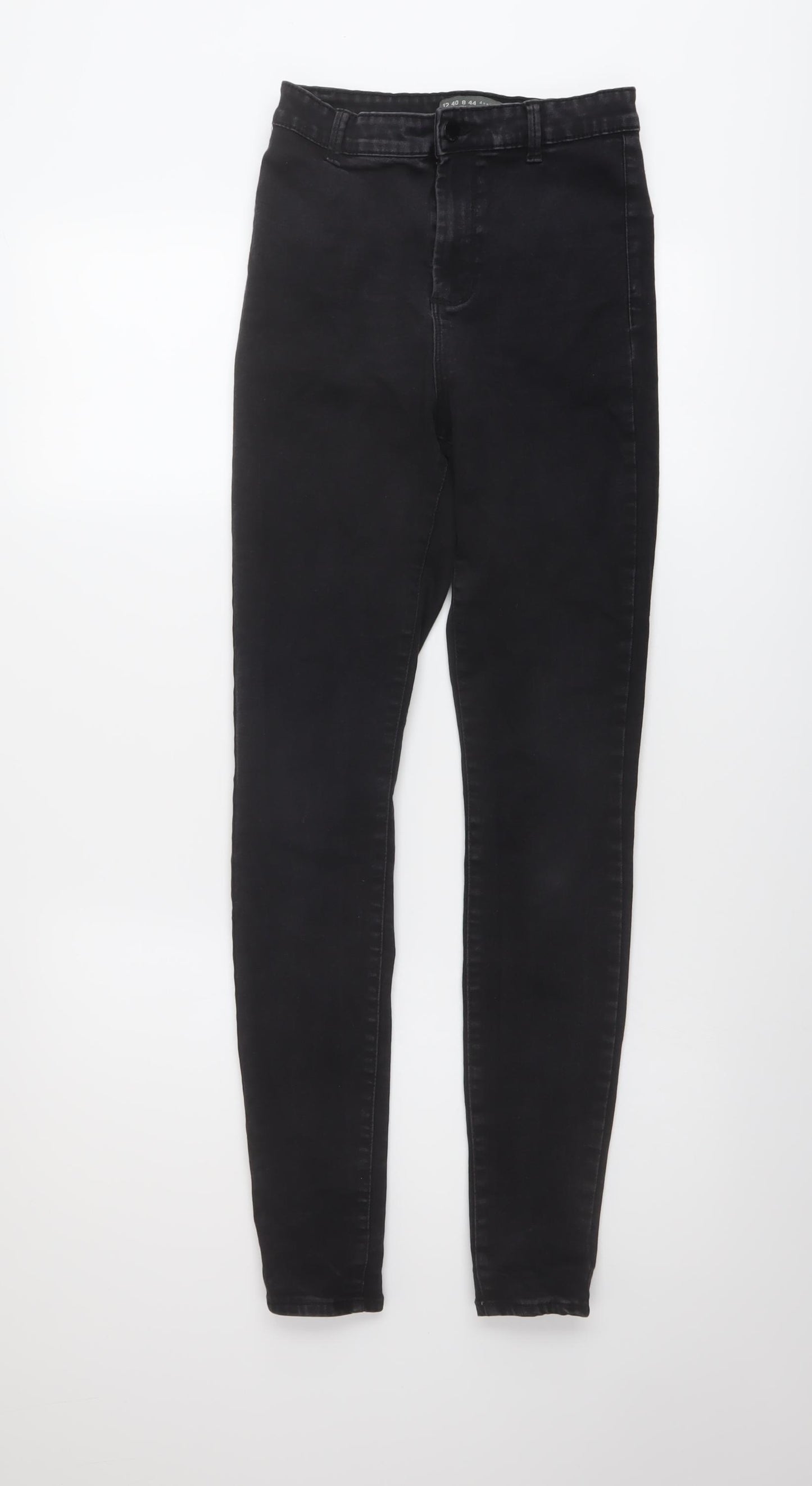 Denim & Co. Womens Black Cotton Skinny Jeans Size 12 L29 in Regular Button