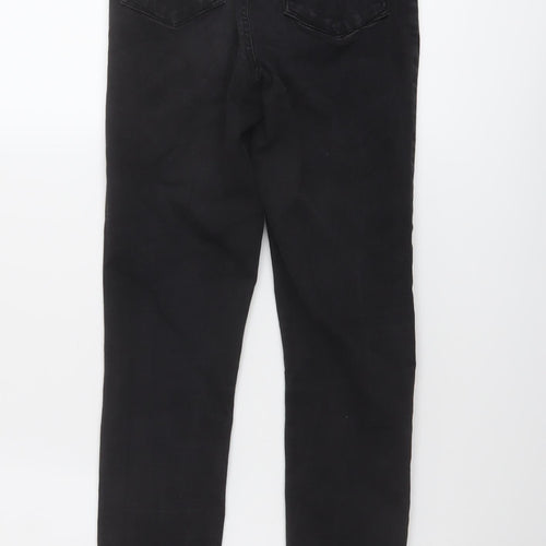 Denim & Co. Womens Black Cotton Skinny Jeans Size 12 L29 in Regular Button