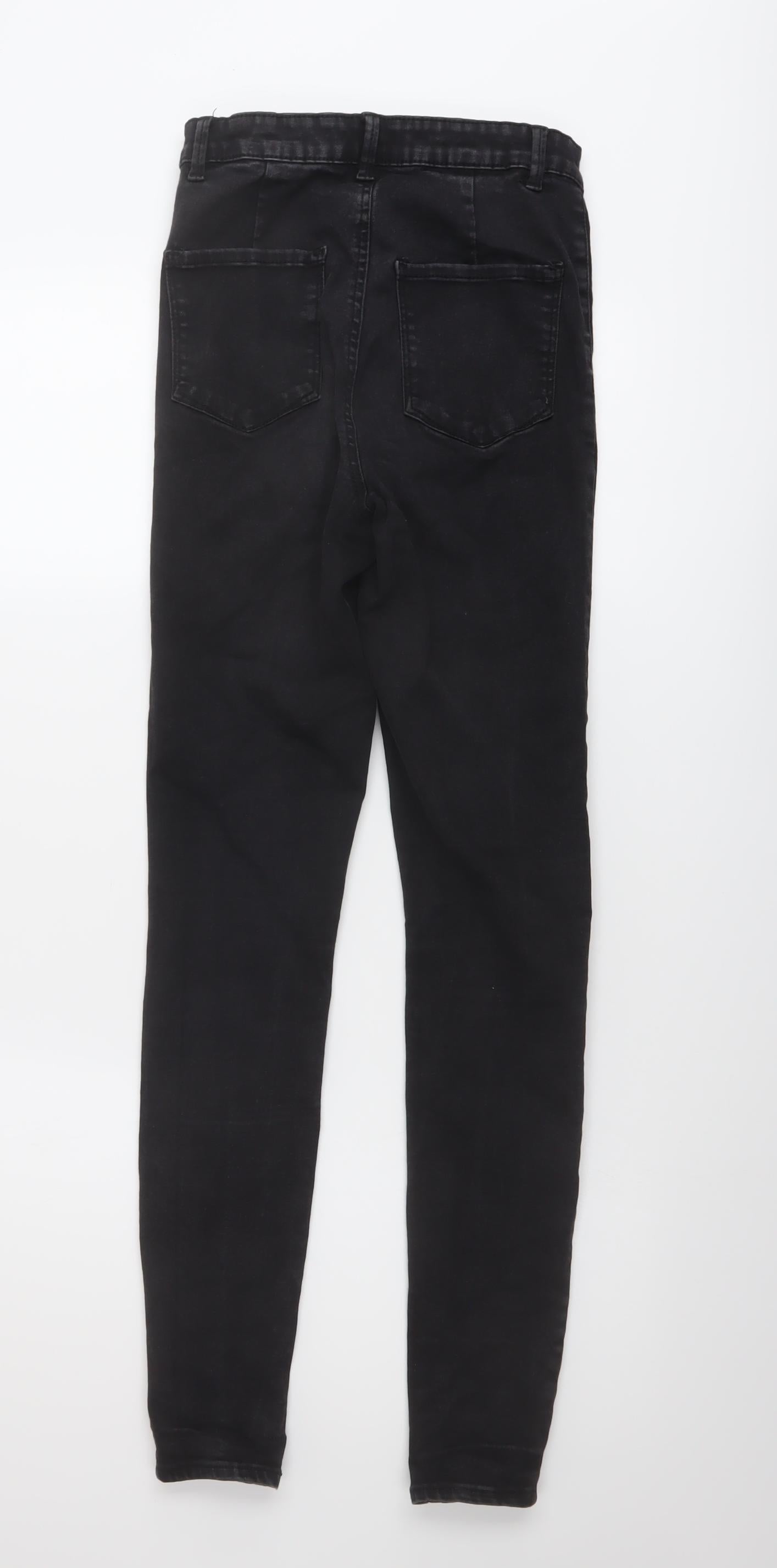 Denim & Co. Womens Black Cotton Skinny Jeans Size 12 L29 in Regular Button