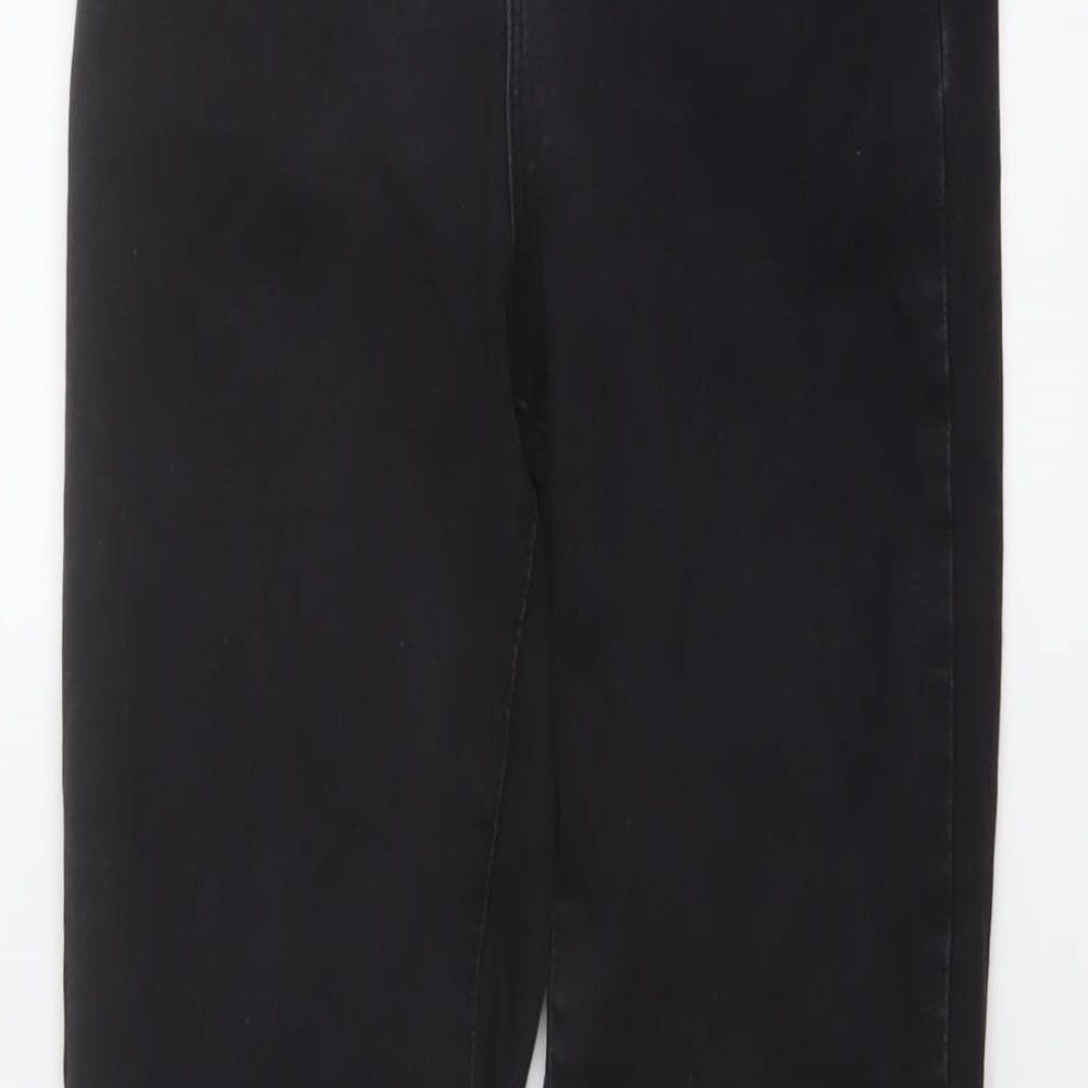 Denim & Co. Womens Black Cotton Skinny Jeans Size 12 L29 in Regular Button