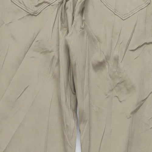 Marks and Spencer Mens Green Cotton Straight Jeans Size 36 in L29 in Slim Button
