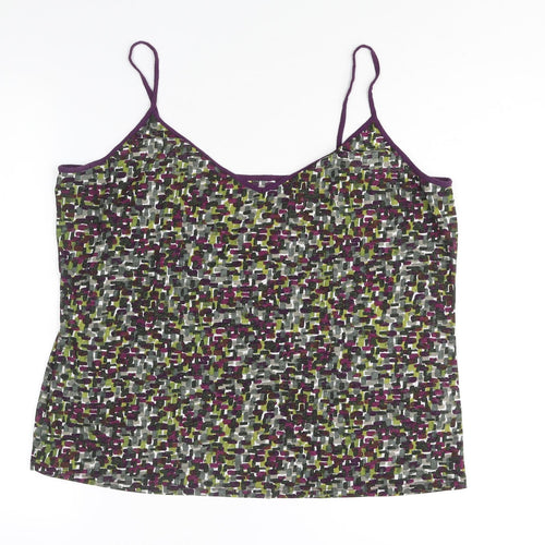 Per Una Womens Multicoloured Geometric Polyester Camisole Tank Size 22 V-Neck