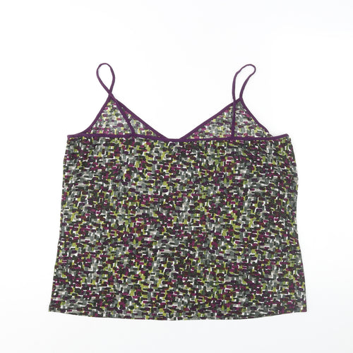Per Una Womens Multicoloured Geometric Polyester Camisole Tank Size 22 V-Neck