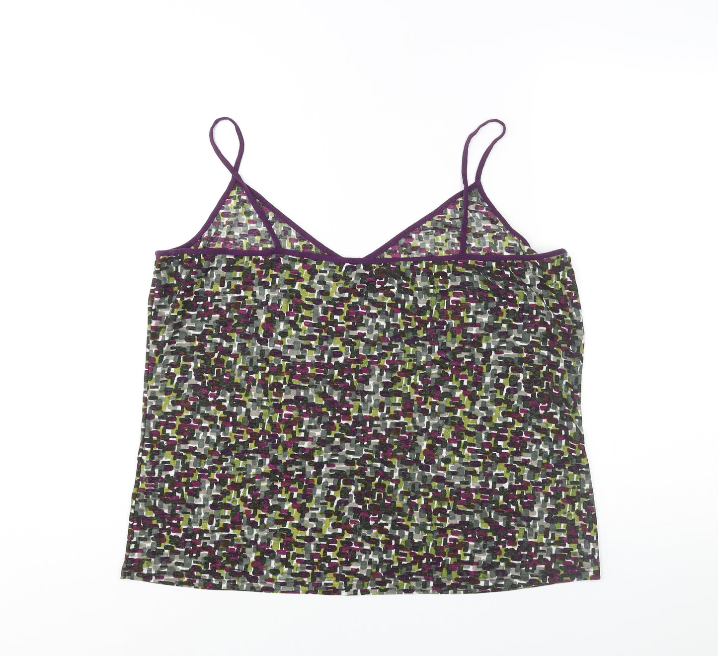 Per Una Womens Multicoloured Geometric Polyester Camisole Tank Size 22 V-Neck