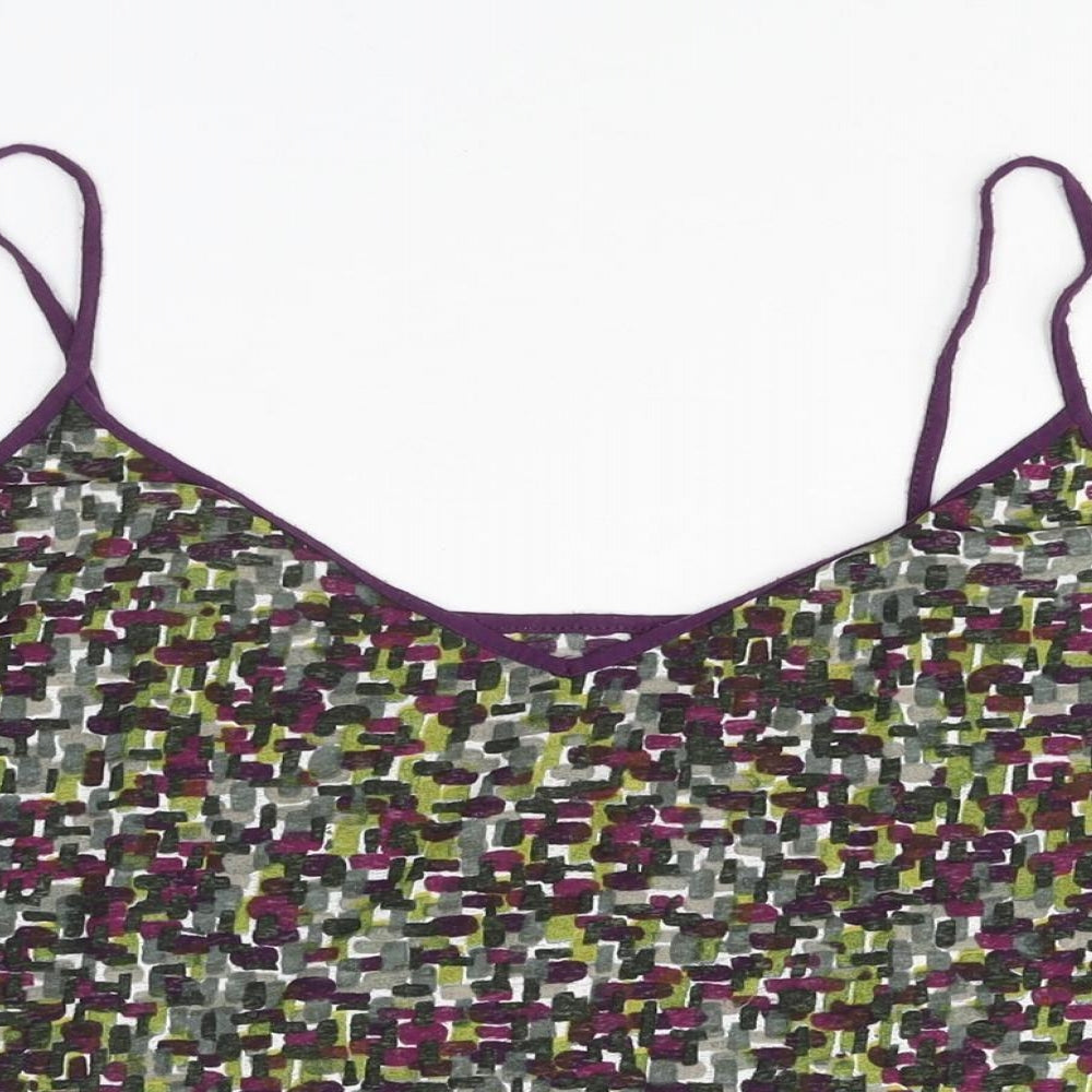 Per Una Womens Multicoloured Geometric Polyester Camisole Tank Size 22 V-Neck