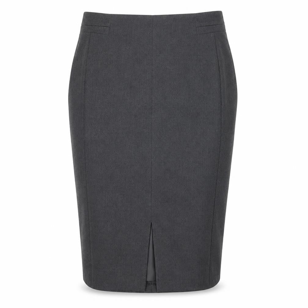 Marks and Spencer Womens Grey Polyester Straight & Pencil Skirt Size 12 Zip