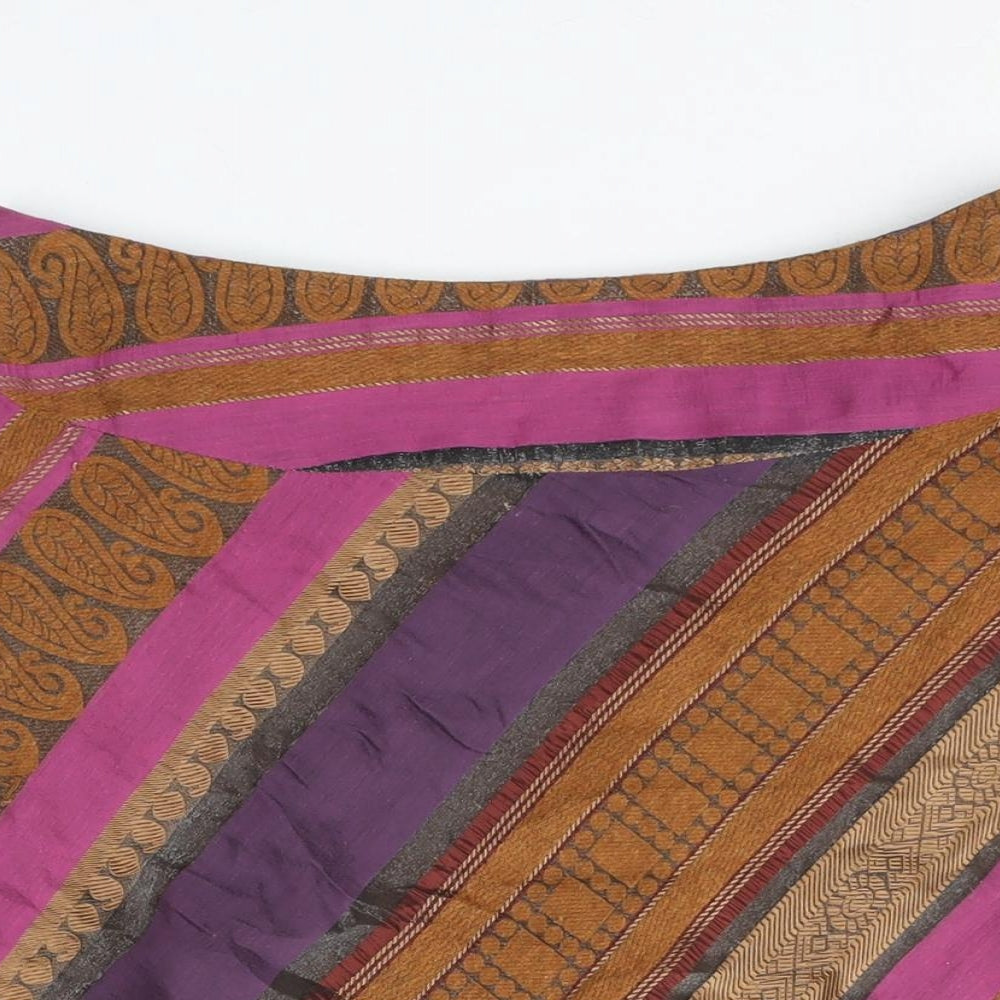 Kaliko Womens Multicoloured Geometric Polyamide A-Line Skirt Size 12 Zip