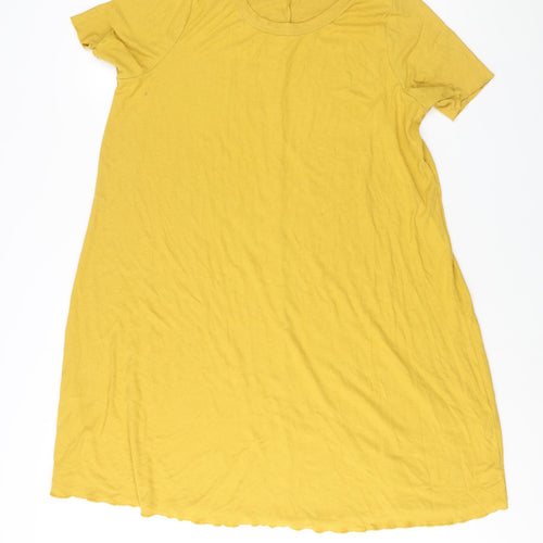 New Look Womens Yellow Polyester A-Line Size 22 Round Neck Pullover