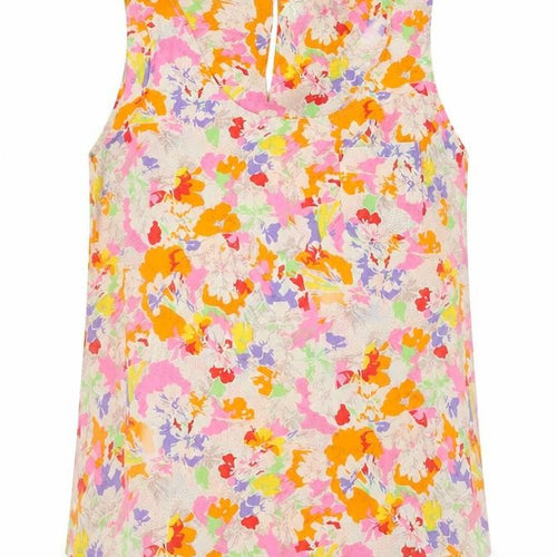 Oasis Womens Multicoloured Floral Polyester Camisole Blouse Size 12 Scoop Neck