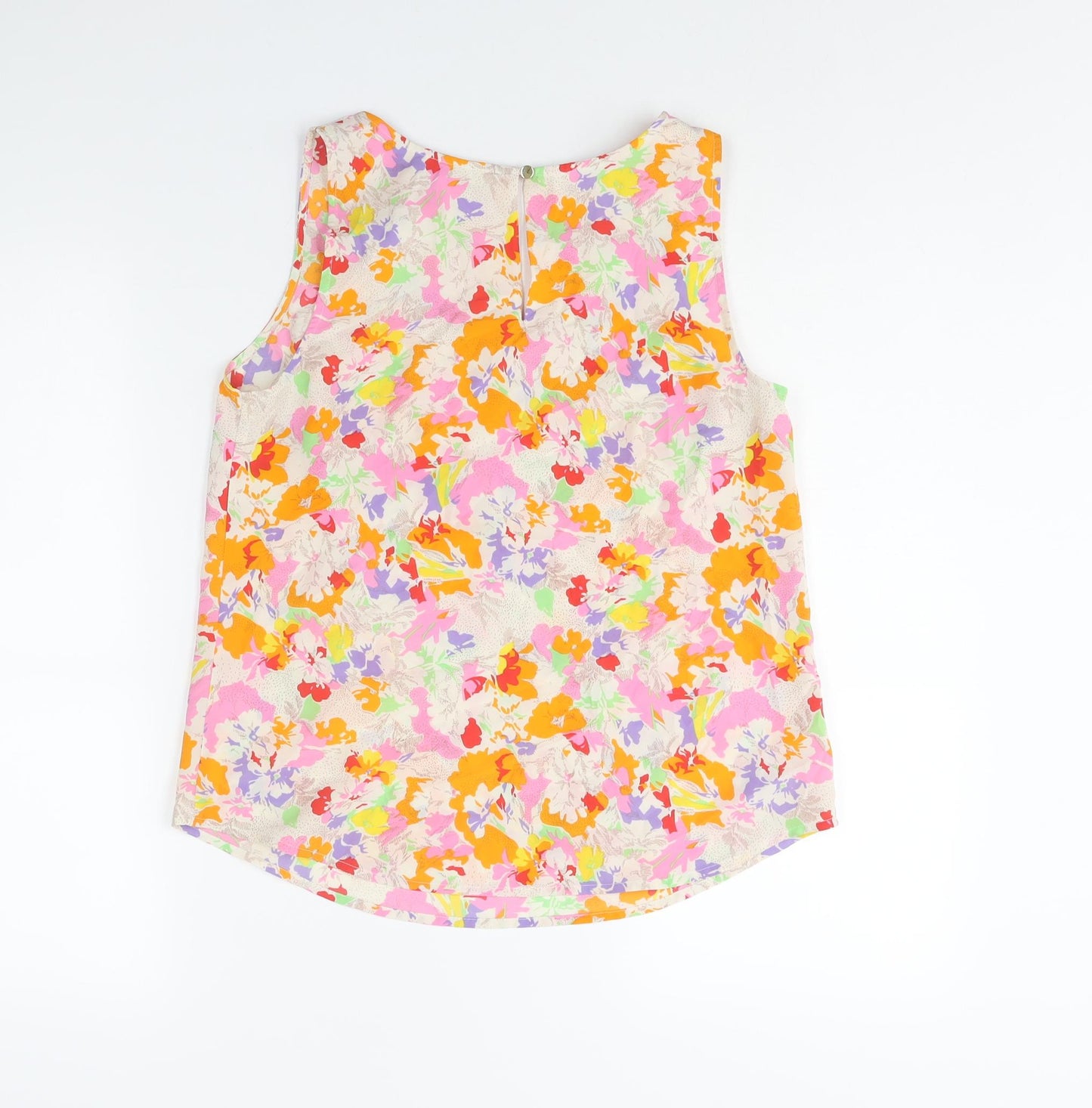 Oasis Womens Multicoloured Floral Polyester Camisole Blouse Size 12 Scoop Neck