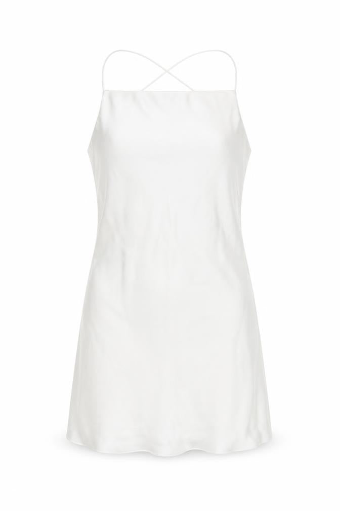 Zara Womens White Polyester A-Line Size M Square Neck Pullover - Crossback