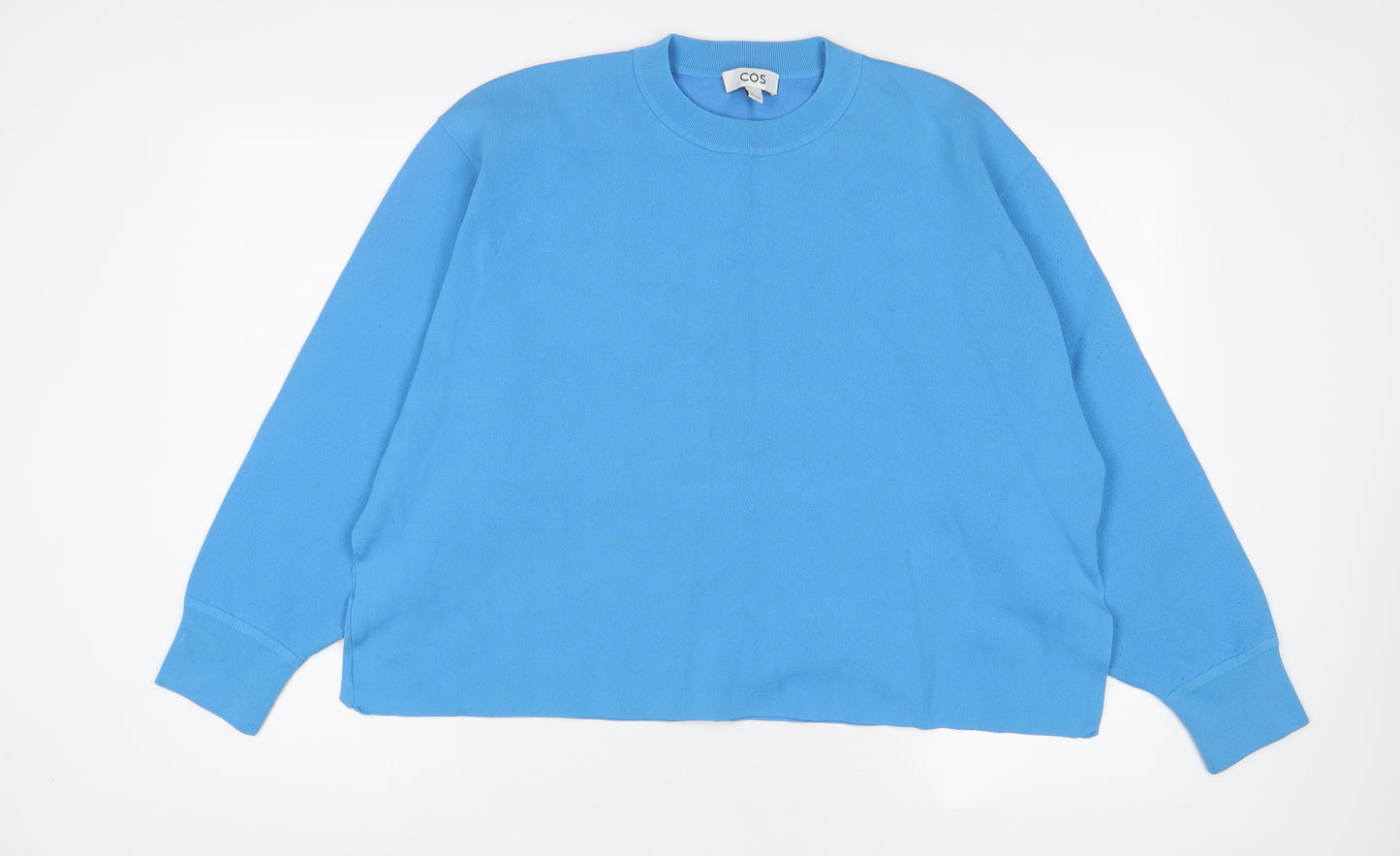COS Womens Blue Round Neck Cotton Pullover Jumper Size L