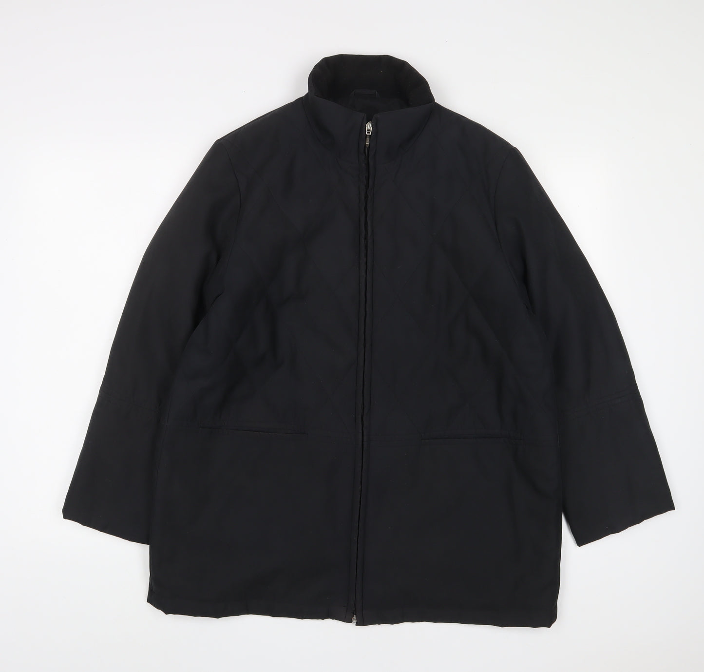 Outer Layer Womens Black Jacket Coat Size 14 Zip - Pockets