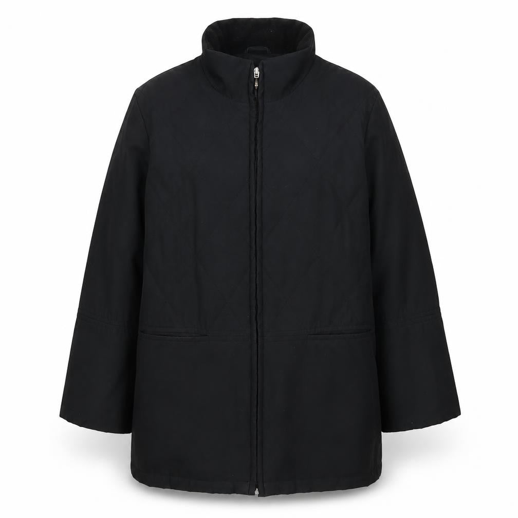 Outer Layer Womens Black Jacket Coat Size 14 Zip - Pockets