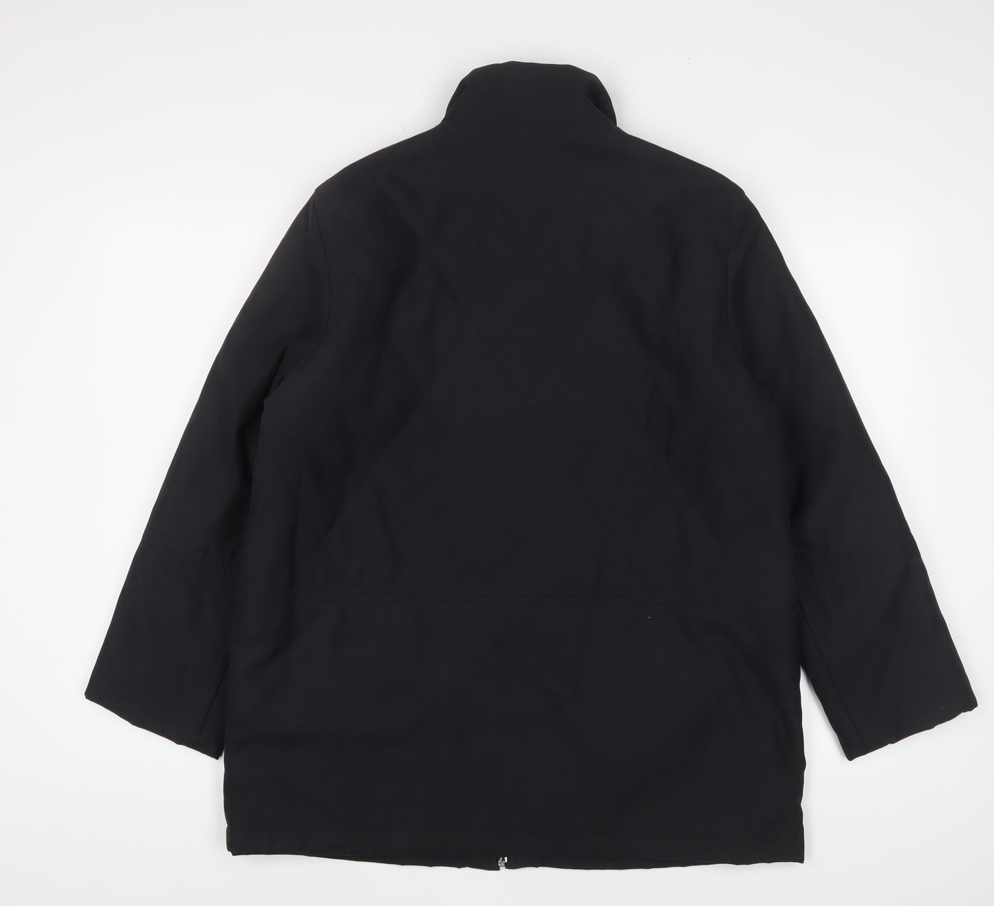 Outer Layer Womens Black Jacket Coat Size 14 Zip - Pockets