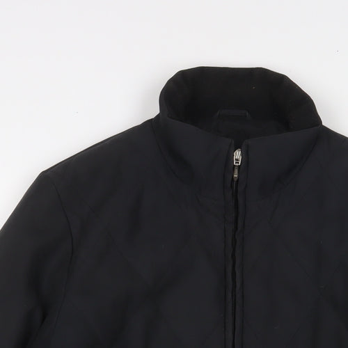 Outer Layer Womens Black Jacket Coat Size 14 Zip - Pockets