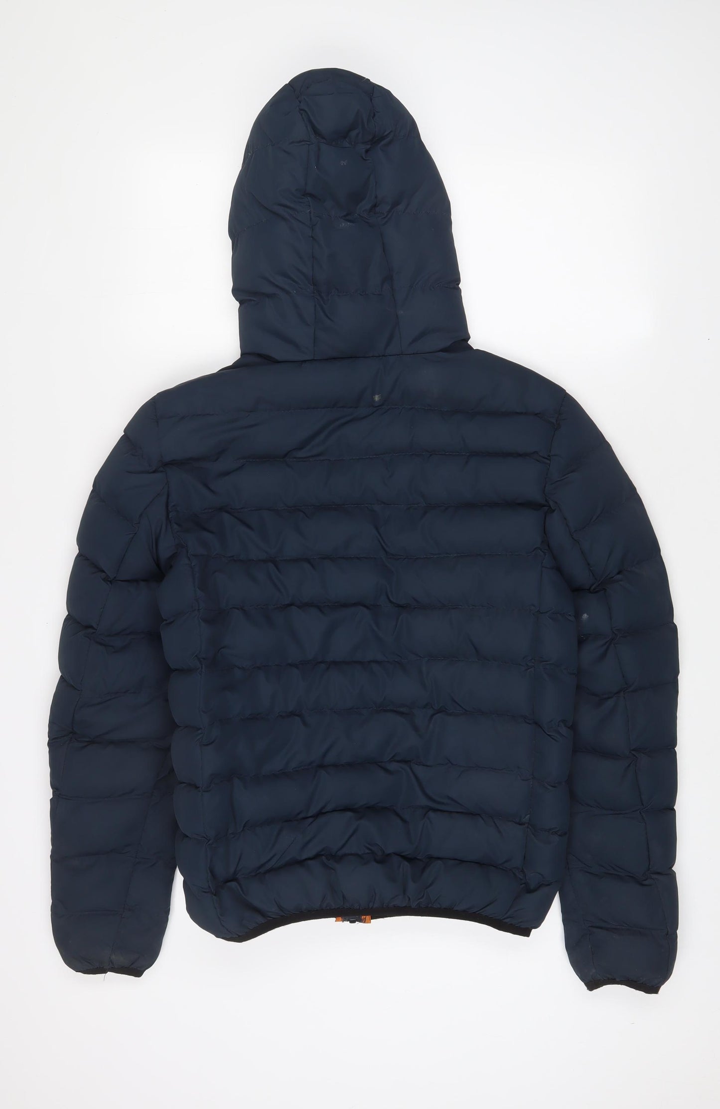 Brave Soul Mens Blue Quilted Coat Size XS Zip