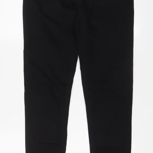 Zara Womens Black Cotton Skinny Jeans Size 8 L29 in Regular Zip