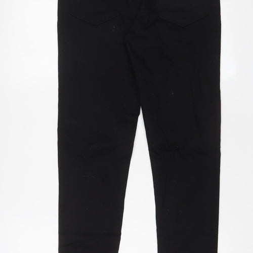 Zara Womens Black Cotton Skinny Jeans Size 8 L29 in Regular Zip