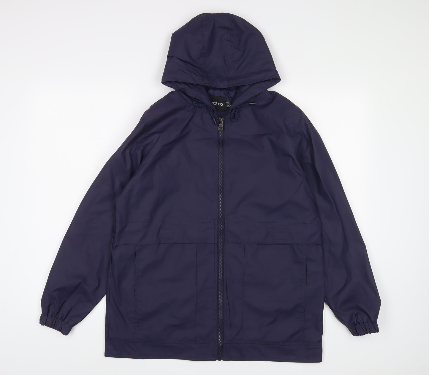 Boohoo Womens Blue Jacket Size 8 Zip
