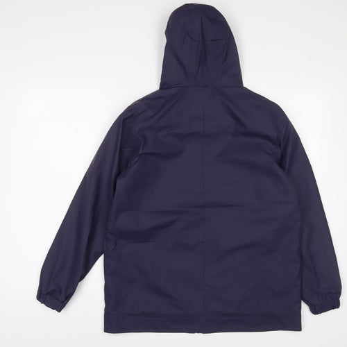 Boohoo Womens Blue Jacket Size 8 Zip