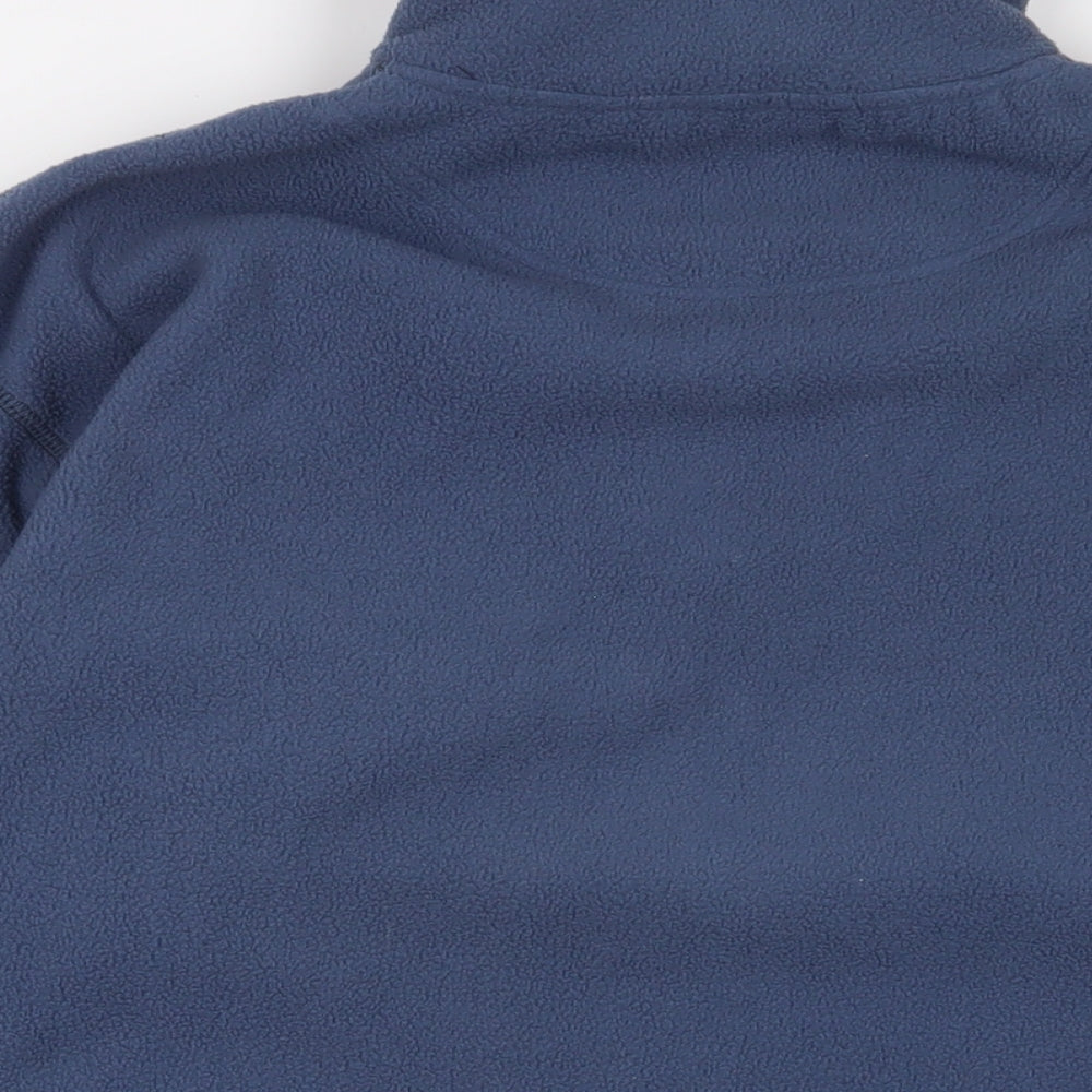 Action Sports Mens Blue Polyester Pullover Sweatshirt Size S - Zip Pocket