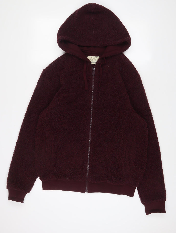 A.M. London Womens Red Jacket Size M Zip - Pockets