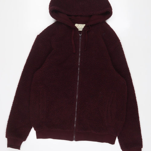 A.M. London Womens Red Jacket Size M Zip - Pockets