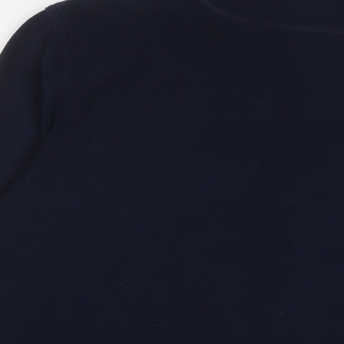 Fife Country Mens Blue Polyester Button-Up Size L Collared Button