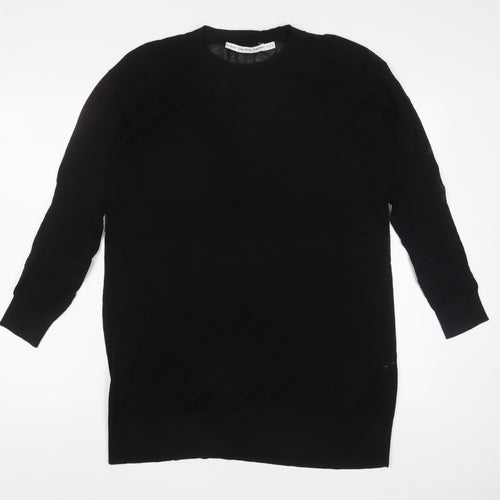 & Other Stories Womens Black Polyamide A-Line Size S Crew Neck Pullover