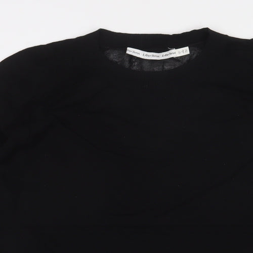 & Other Stories Womens Black Polyamide A-Line Size S Crew Neck Pullover