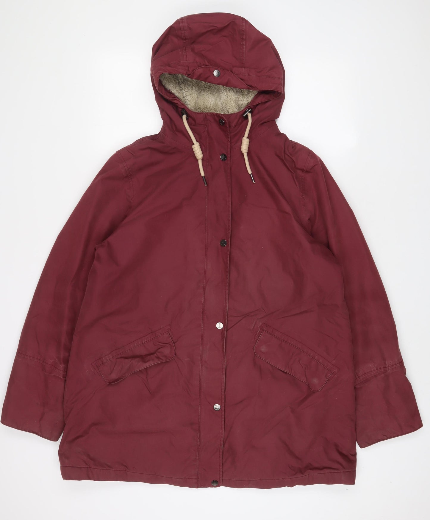 Seasalt Womens Red Jacket Coat Size 16 Zip - Pockets