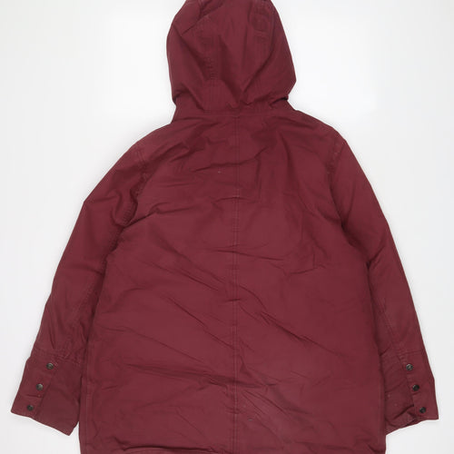 Seasalt Womens Red Jacket Coat Size 16 Zip - Pockets