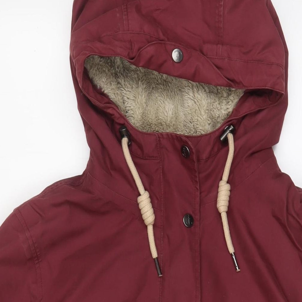 Seasalt Womens Red Jacket Coat Size 16 Zip - Pockets