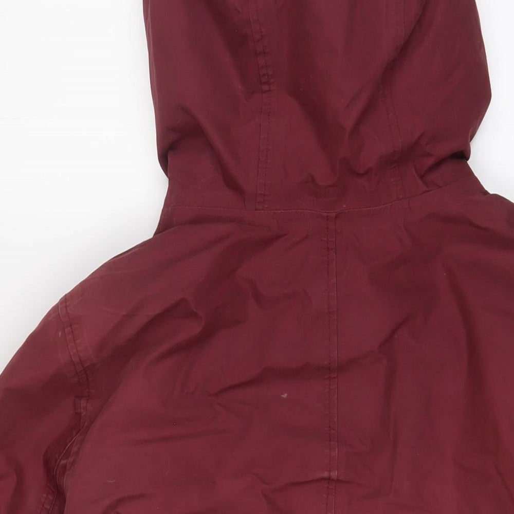 Seasalt Womens Red Jacket Coat Size 16 Zip - Pockets