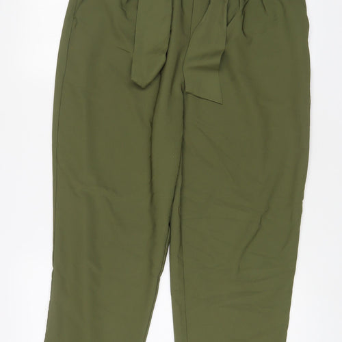 Grace Karin Womens Green Polyester Trousers Size XL L27 in Regular Button - Belted