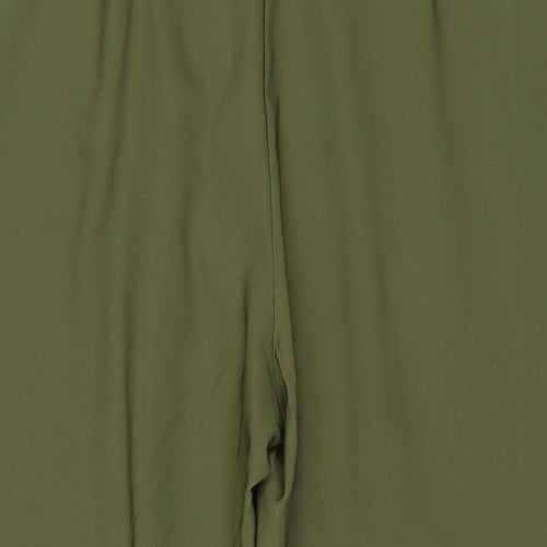 Grace Karin Womens Green Polyester Trousers Size XL L27 in Regular Button - Belted